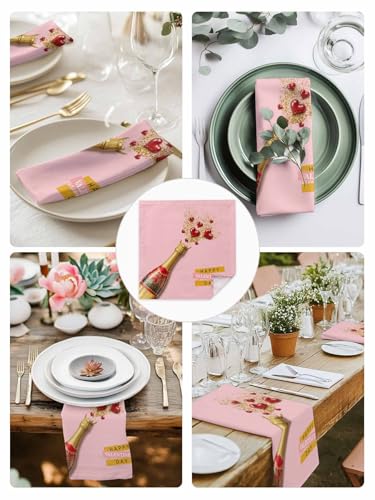 Set de 4 Servilletas de Tela Valentines Day 20x20 pulg miniatura 6