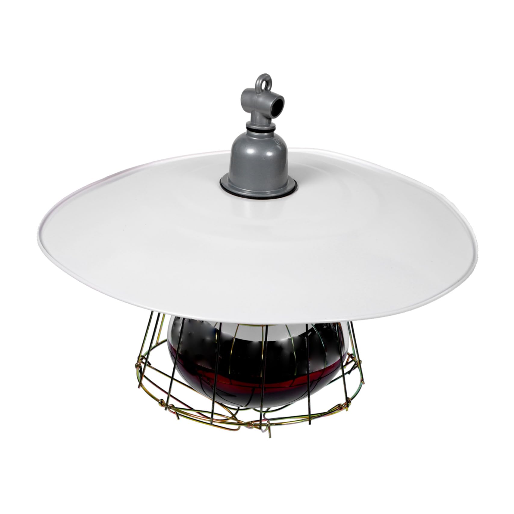 Mikikit Lampada Riscaldante per Rettili e Bestiame Set 4 in 1 Luce Rossa Protezione a Rete in Metallo, 250w Forniture Colore Casuale per Gabbie di Piccoli Maiali e Animali Domestici