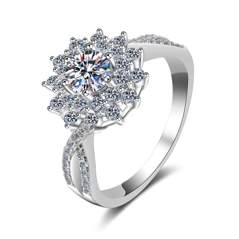 Anneau moissanite vintage éclatant pour une demande en mariage mémorable avec double zircone