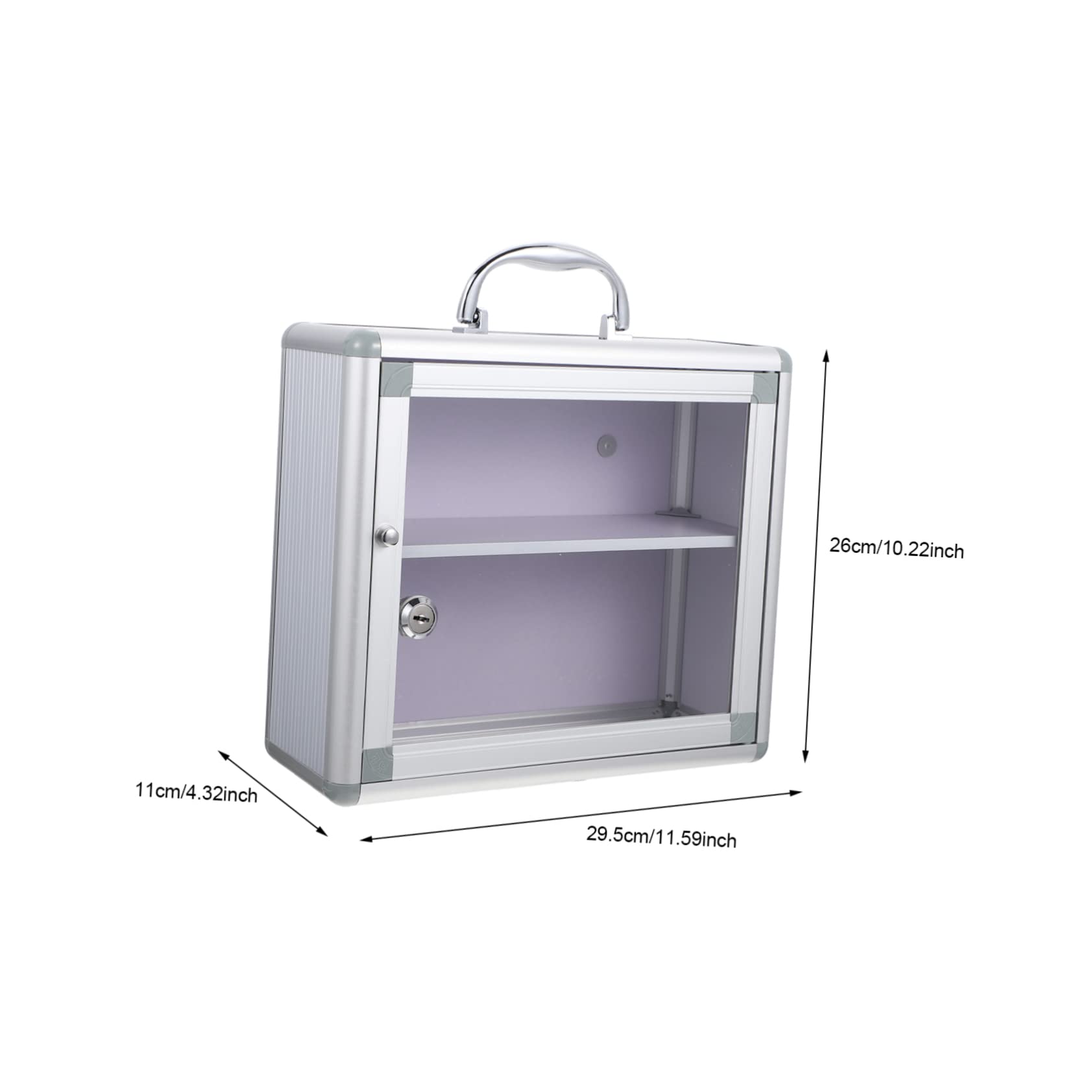 Holibanna 1Set Convenient Locking Medicine Box Wall Mounted First Aid Storage Case for Household Use Durable Multi Organizer with Safety Clasp and Handle for Family