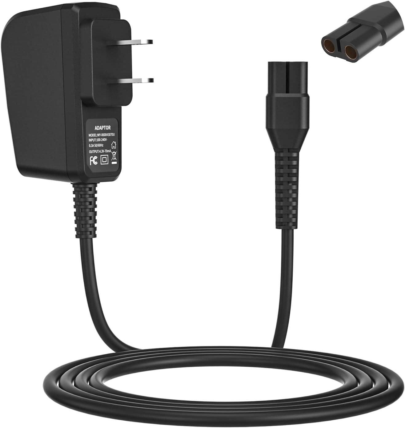 Product image of Replacement for Norelco Oneblade A00390 Power Cord, 4.3V for Philips Norelco One Blade QP2520 Charger Phillips Razor QP2520, QP2520/90, QP2520/72, QP2520/70 QP2620, QG3330, MG5700 Charging Cable