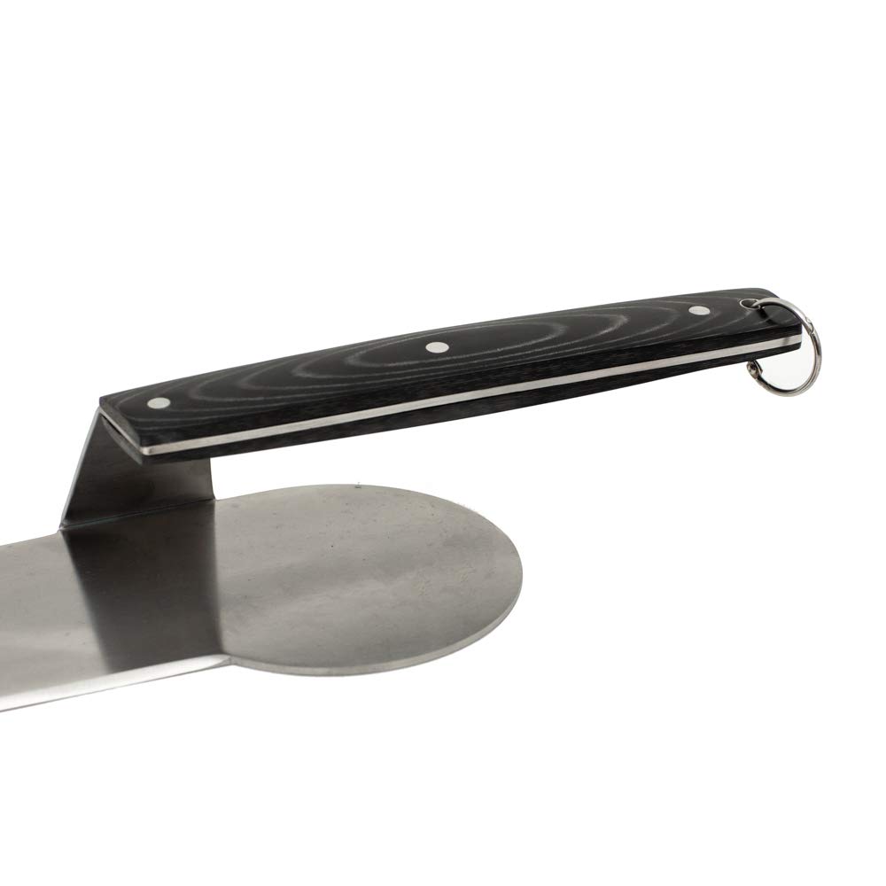 BBQ Hack Spatel Hack, Offset-Spatel und Presse für Outdoor-Kochen, Edelstahl-Metall-Grillzubehör, perfektes Grillwerkzeug für Zerkleinern von Burgern, Speckpresse, Fleisch und mehr.