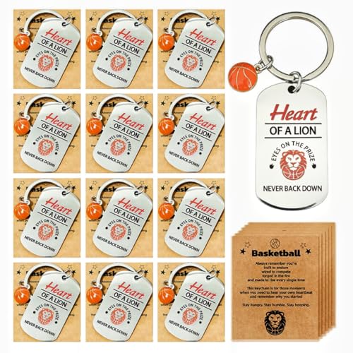 24 Pack Senior Night Gifts for Athletes, Sports Keychains with