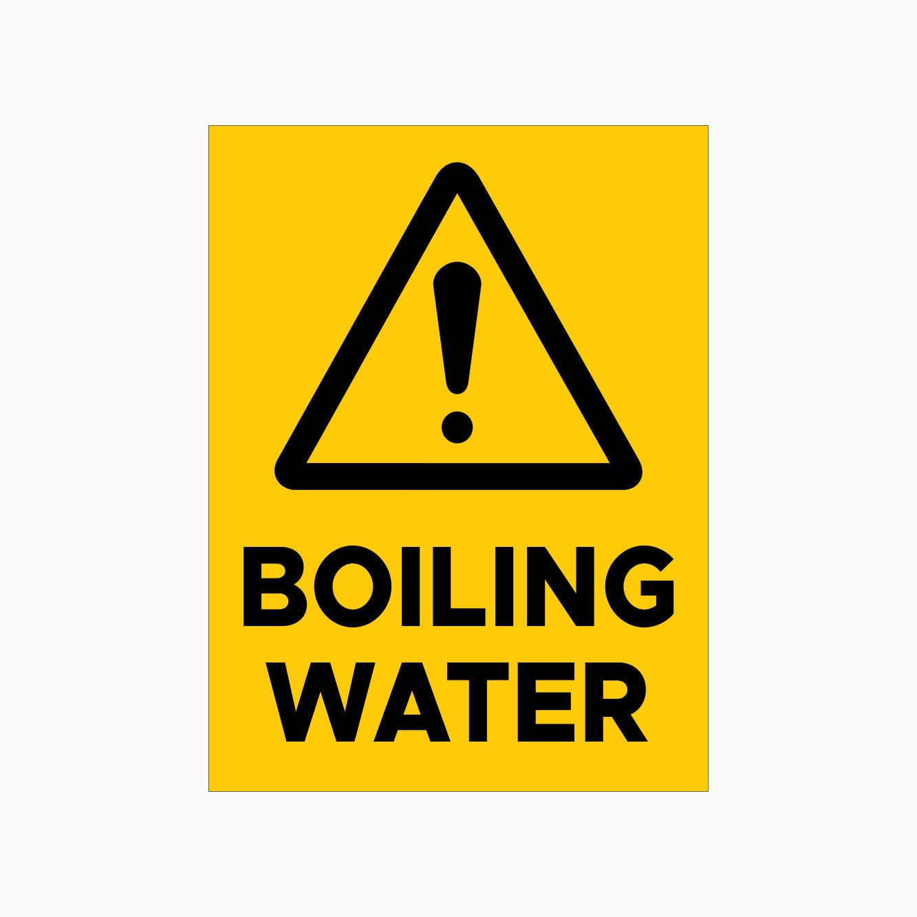 BOILING WATER Sign, 12x8 Metal Tin Sign, Warning: Boiling water.