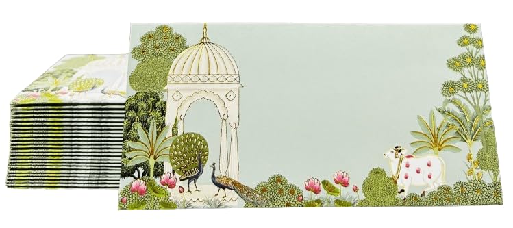 Blessings - Money/Gifting Envelopes (Set of 40) - Beautiful Design - Bottle Green Colour, Premium Shagun Envelopes for Diwali and Weddings-image-27