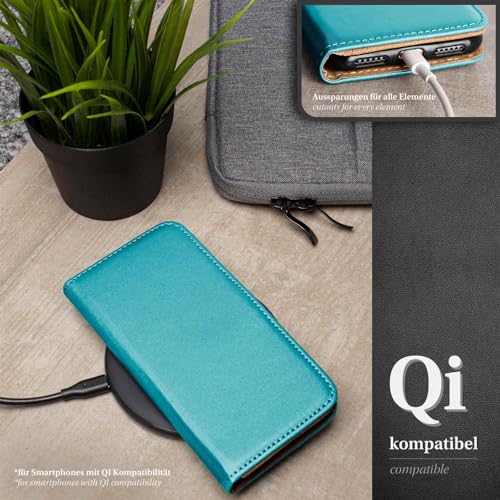 Étui iPhone 14 Plus moex avec support et film écran turquoise - 7