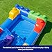 Herokiddo Block Party 12’ Tall Dual Lane Backload Inflatable Water Slide with Attached Pool, for Kids and Adults, Commercial Grade PVC Vinyl, Outdoor Backyard Fun, Blow Up Water Park, Blower Included