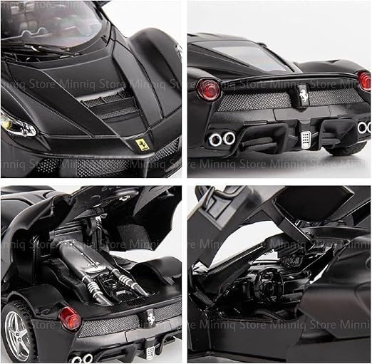 Image of Ferrari LaFerrari Diecast Car Model 1:32 Scale | Metal Pull Back Sports Car Toy | Openable Doors Collectible Return Birthday Gift Kids Boys & Girls (Colour as a per Stock)