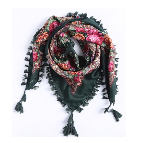 Gudessly 35" Women's Traditional Tassel Exotic Wrap Printed Scarf Pashmina Shawls and Wraps Square Head Scarf Hair Scarves2