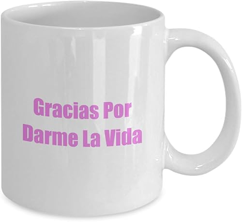 Miniatura 2 de A Mamá Con Amor "Gracias Por Darme La Vida" Un Mensaje Para Mi Madre Impreso En Una Clásica Taza De Café Y Té