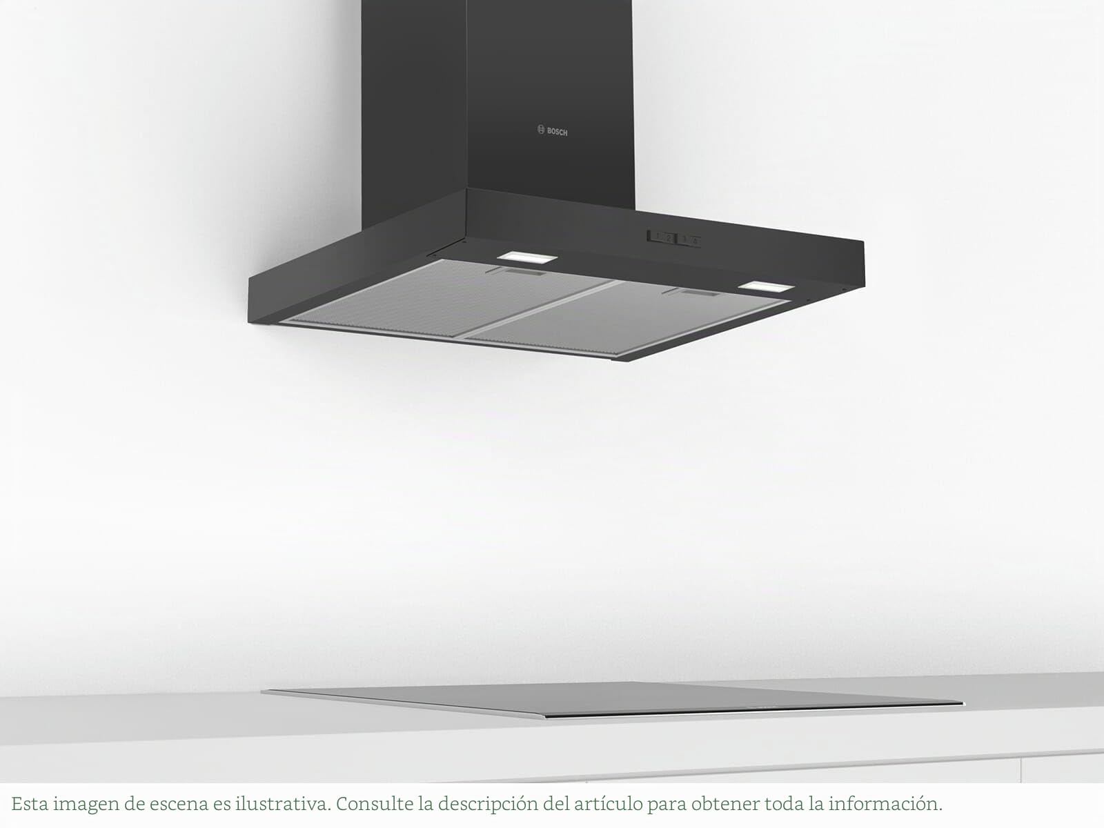 Bosch DWB66BC60 Series 2 Wall Seal, 60 cm Wide, Recirculation and Exhaust Air, Made in Germany, LED Lighting Even Illumination