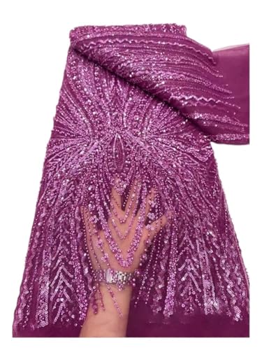 Tissu en dentelle perlée pour robe mariée qui manque de volume et de brillance de luxe