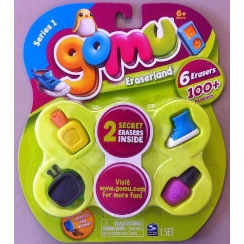 Buy Gomu Eraserland Series 1 Erasers 6 Pack Yellow Suntan Lotion, Blue