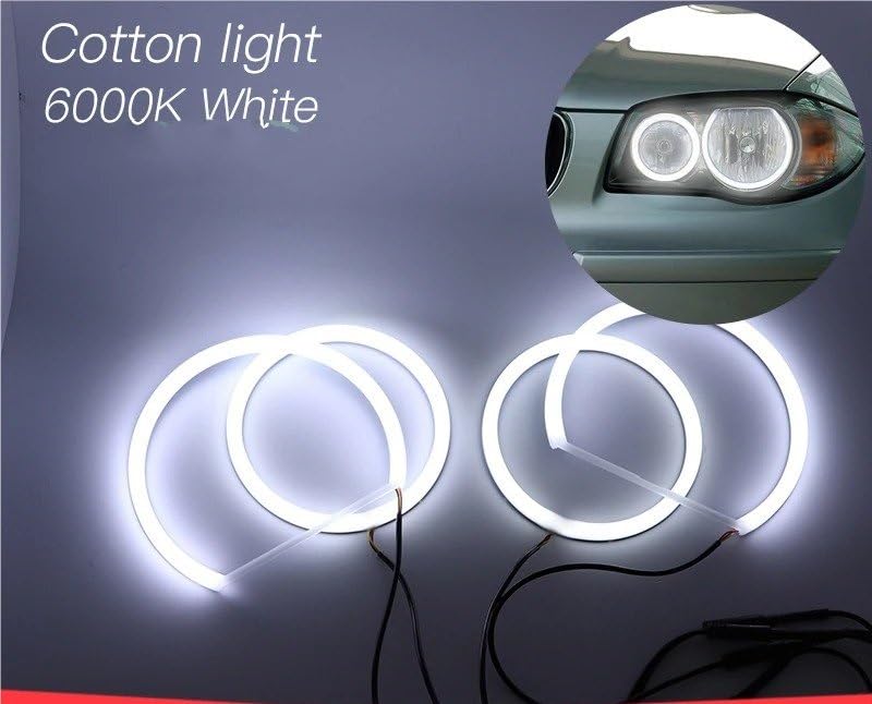 Phare Avant BMW Série 1 E87 E81 E82 E88 Halogène LED Angel Eyes Blanc - 4