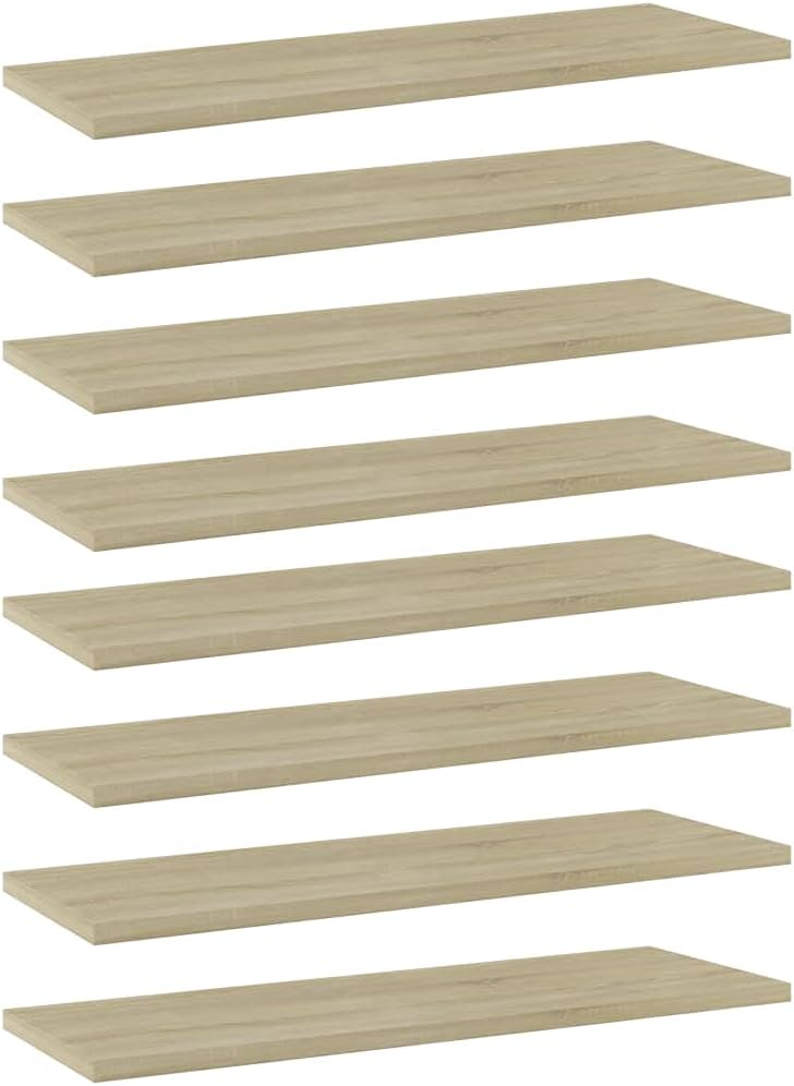 モダンスタイル本棚ボード - チップボード装飾本棚パネル8枚 交換用オーガナイザーディスプレイシェルフ 本棚収納キャビネット用 23
