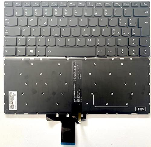 INFOELETTRONICA LO STORE DELLA CONVENIENZA E QUALITA' Tastiera Italiana per Lenovo Yoga 510-14AST/510-14IKB/510-14ISK Retroilluminata