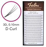 Fabu Eyelash Extensions Russian Volume 3D Fans, Thickness/Diameter 0.10, D curl, one length per tray, 8mm | 9mm | 10mm | 11mm | 12mm | 13mm | 14mm | 15mm | 16mm (10mm)