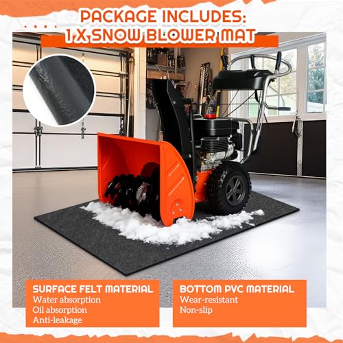image for Nuanchu 6.2x6FT Large Snow Blower Mat Absorbent Snow Blower Floor Mat 