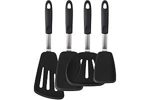Boxiki Kitchen Silicone Flexible Spatulas for Nonstick Cookware