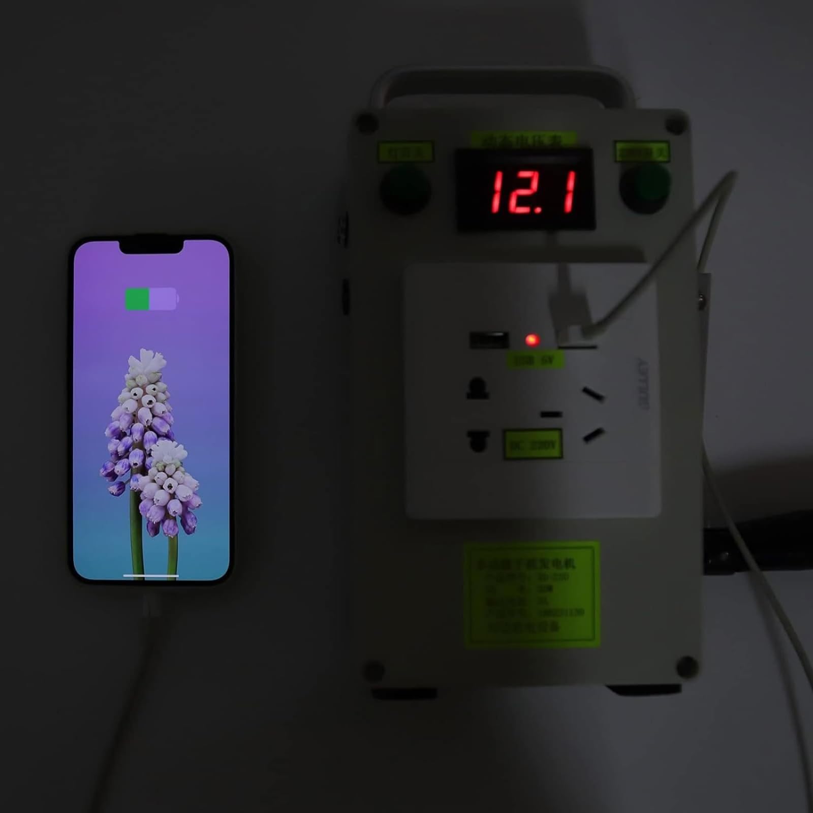 Generador portátil de manivela, DC 220V, planta de energía, cargador de manivela, dinamo, generador de camping, emergencia al aire libre