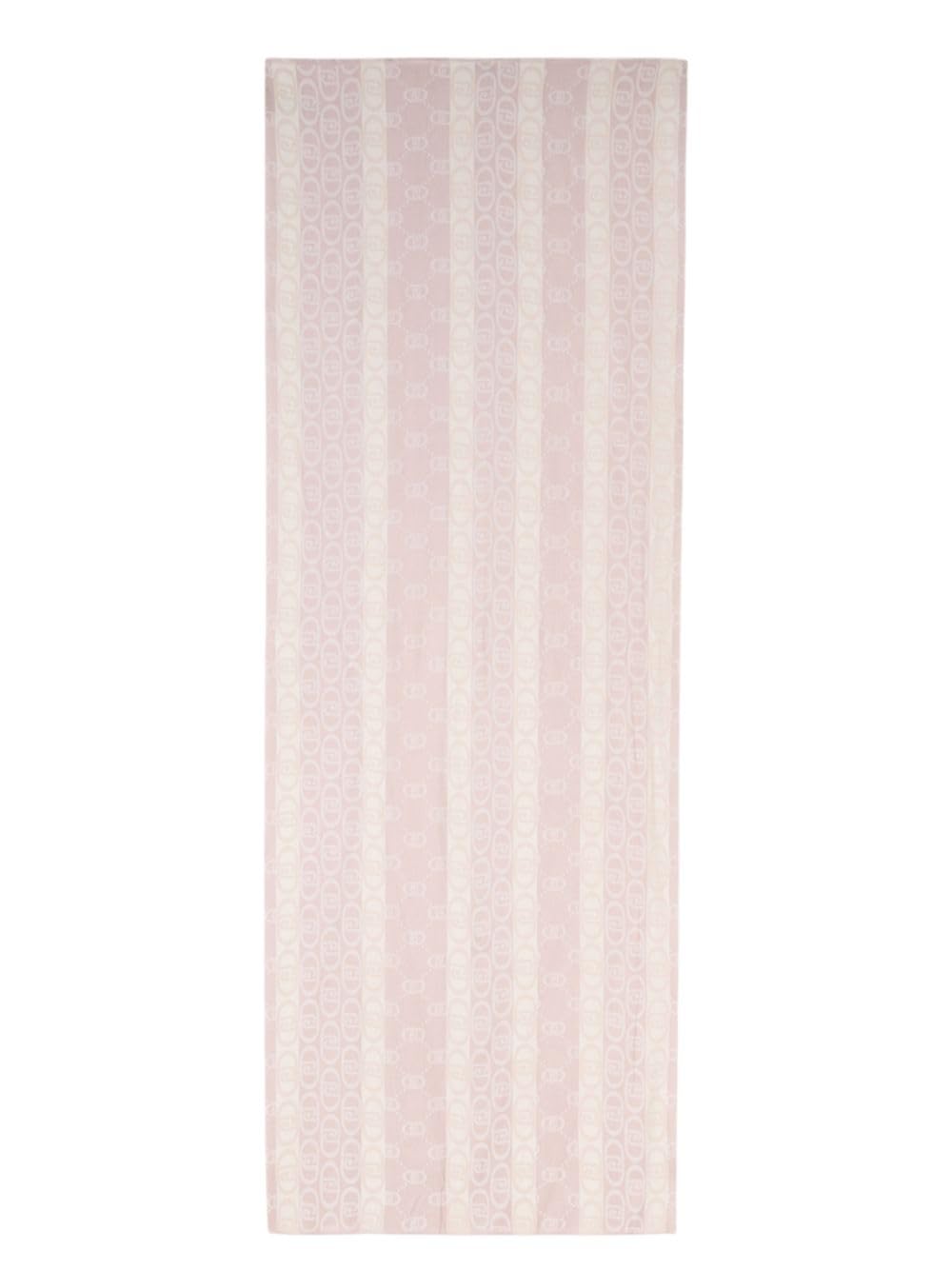 LIU JO Stola jacquard monogram Non definito 21406 ALMOND PEACH