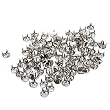 Farbe: Silber TOOGOO（R）) 100x 6mm Nieten Ziernieten Metall DIY Rundnieten Kegelnieten Silber Farbe