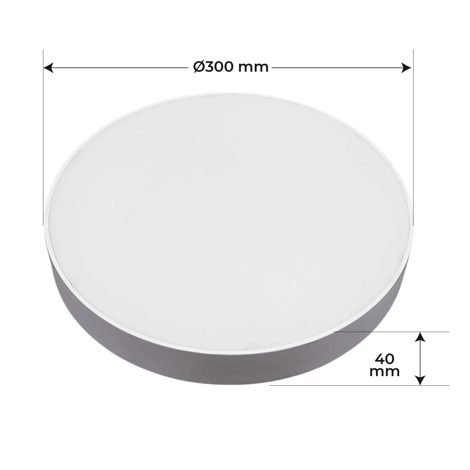 LED ATOMANT 2x Plafon LED Superficie Frameless 30cm 48W Color Luz Fria | Color Blanco Frio 6500K, 4400 Lumenes, Diametro 300mm
