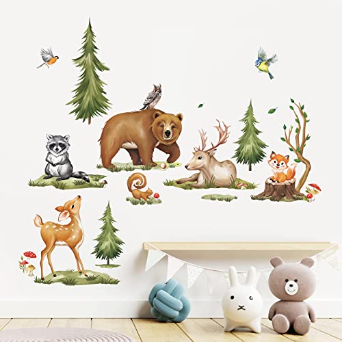 Vinilos Decorativos Animales del Bosque 2 Hojas 90x30 cm miniatura 3