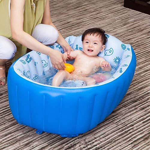Baignoire gonflable bébé pliable : la solution anti-glisse avec coussin doux intégré - 6