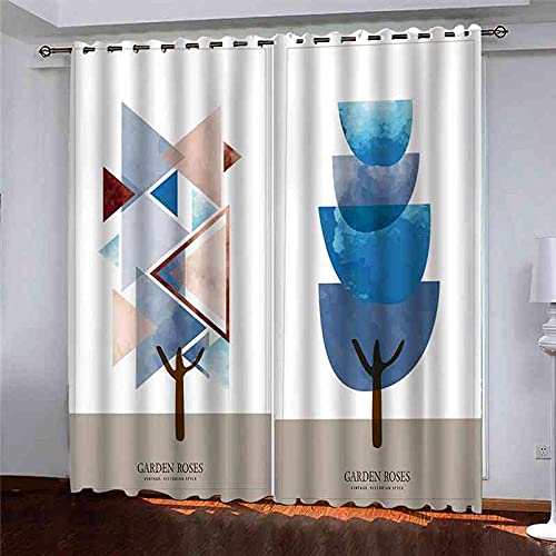 Rideau occultant imprimé pour chambre d'enfants et salon au style scandinave