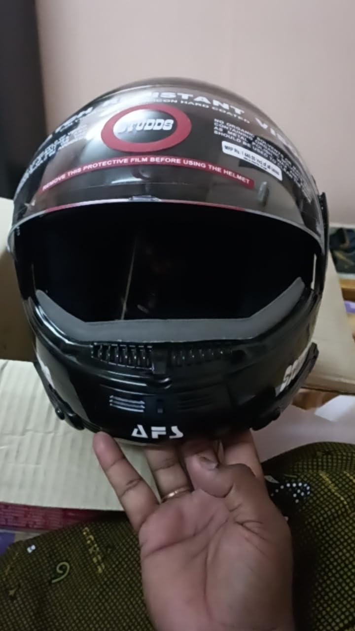 Studds Ninja Pastel Plain Full Face Helmet Black (Xl) Amazon.in Car