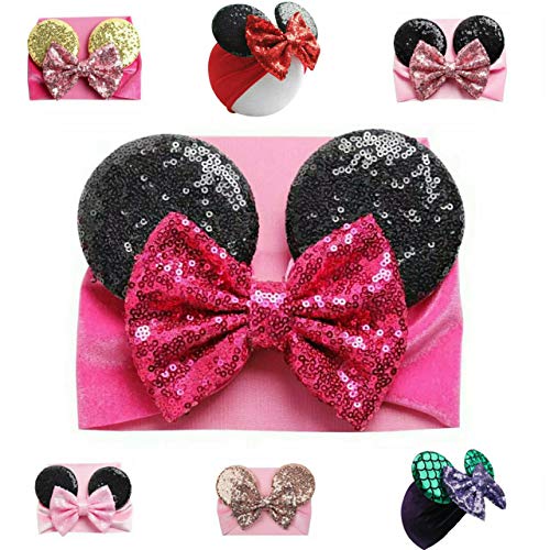Mouse Ears Headband/Headwrap - Toddler, Baby, Kids - Party supplies - Pink-2