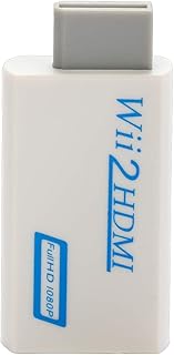 Wii to HDMI変換アダプタ Wii専用HDMI コンバーター 480p/720p/1080pに変換 3.5mmオーディオ 全部Wii ディスプレイモード対応