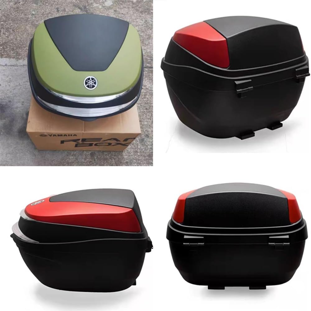 NILZA 36L Baúl De Moto Topcase Scooter Equipaje Baul para Moto, Baúl Moto Universal Maletero Moto con Cerradura Maleta Moto, Top Case Moto para Scooter (Color : Red)