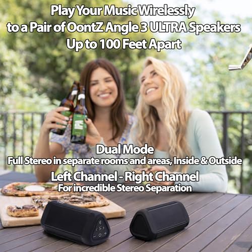 Image of OontZ Angle 3 Ultra Gen 4 Speakers, 2-Pack, 20-Hour Playtime, IPX7 | 14W Bluetooth speaker with fuller bass, 100-ft range, IPX7 waterproof and stereo pairing.