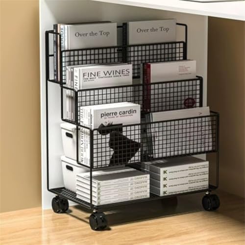 SLLS �S���{�I �K�i�� 360 �x��]�L���X�^�[�t�� ��e�ʊԎd�؂� �ړ��� �f�X�N�����[ �{�E���ށE�G�����b�N �ƒ�E�I�t�B�X�E�w�Z���p�r (�u���b�N)