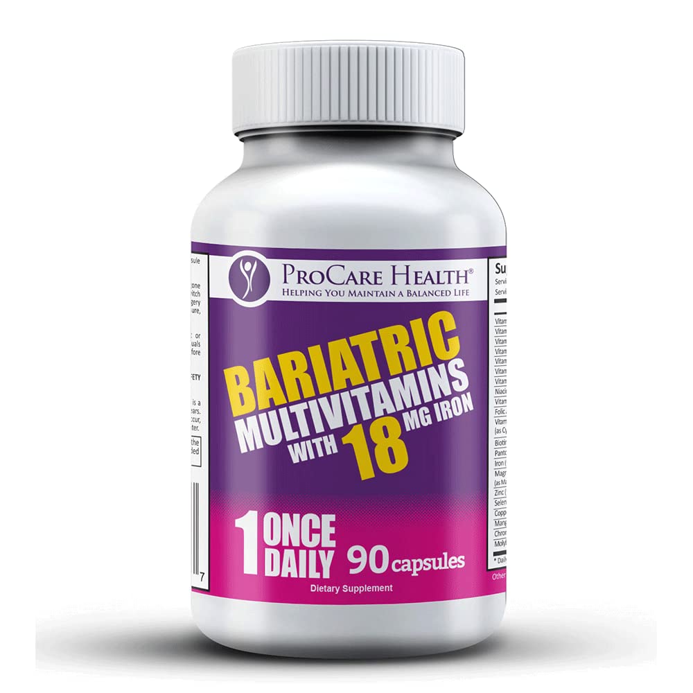 ProCare Health 18mg Iron Bariatric Multivitamin Capsule 90ct (3 Month Supply)