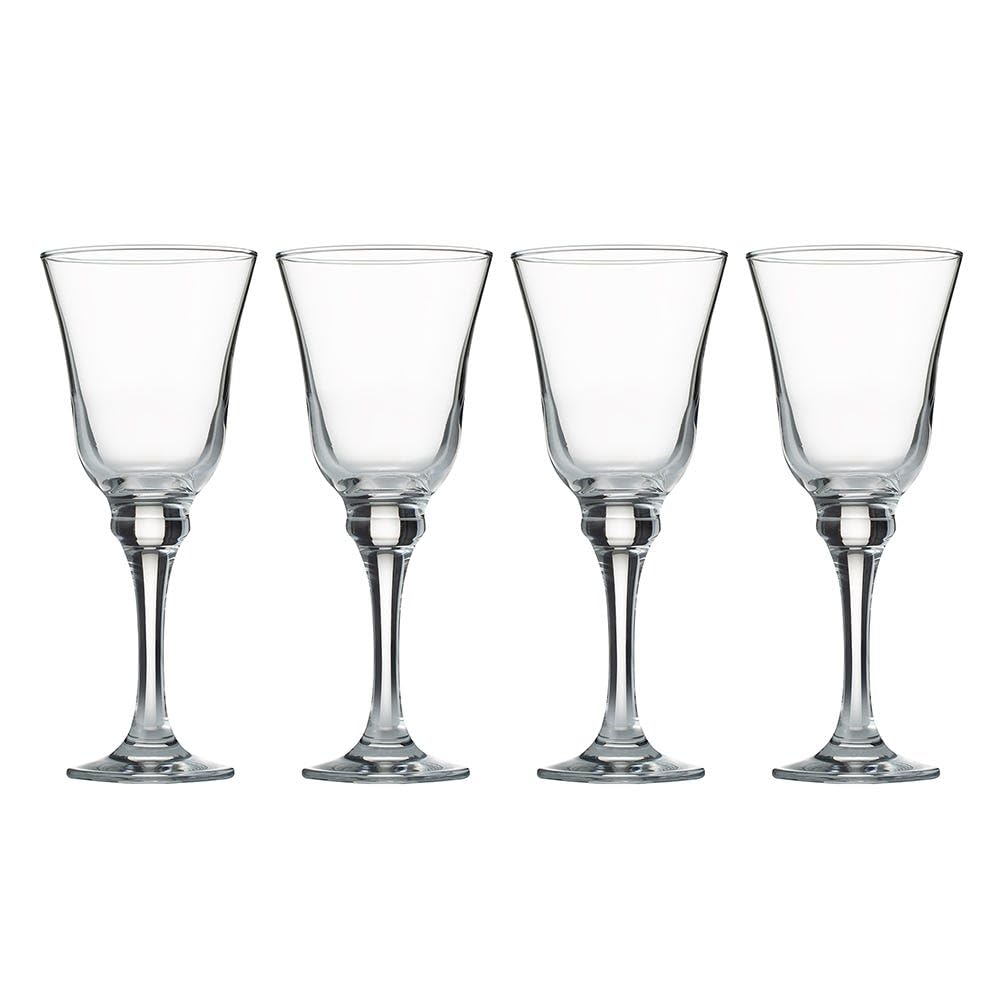 Homes r us Entertain Avalon White Wine Glass, Clear - Set of 4