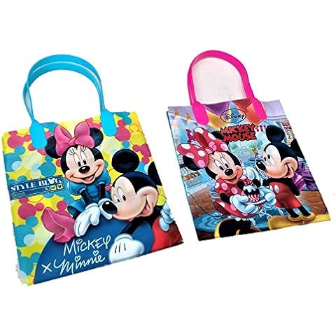 12 Pieces Disney Pixar Nickelodeon Birthday Goody Gift Loot Favor Bags Party Supplies (Mickey Minnie) Cover