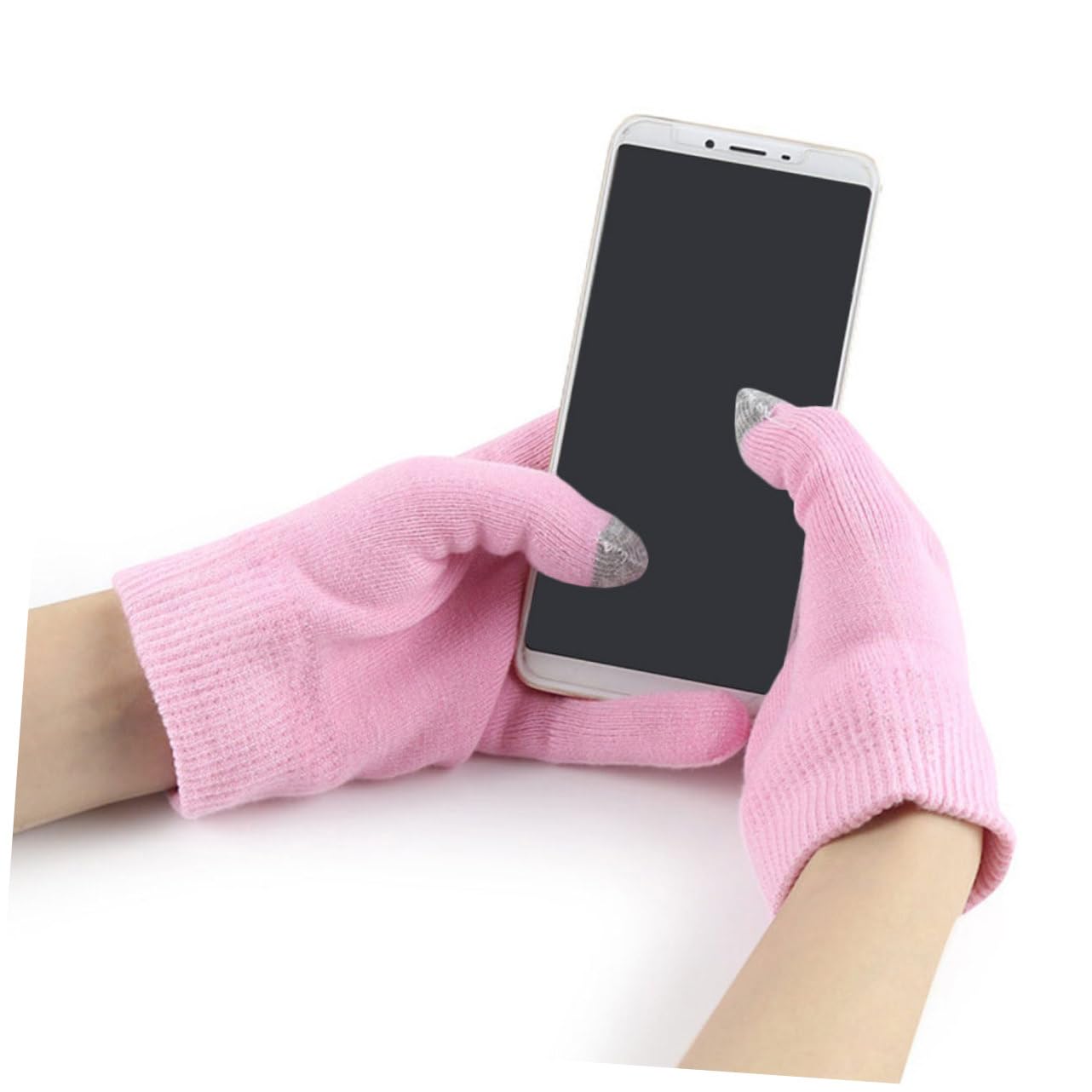 2 Guantes Hidratantes para Manos con Tecnología Táctil de Gel Hidratante para Cuidado de Manos para y Reparación de Color Rosa