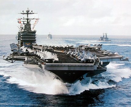Impact Posters Gallery Aircraft Carrier USS John C. Stennis Navy Ship Military Aircraft Wall Decor Art Print (16x20)