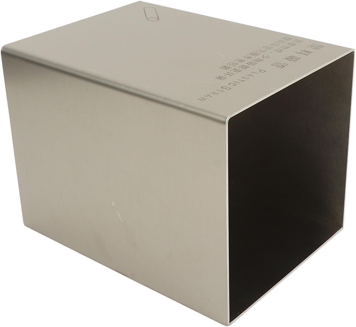 Straw Dispenser, Stainless Steel Drinking Straw Holder, Storage Container Cutlery Organizer for Drink Shop Bar Restaurant Hotel, Kitchen (Stainless Steel Color)