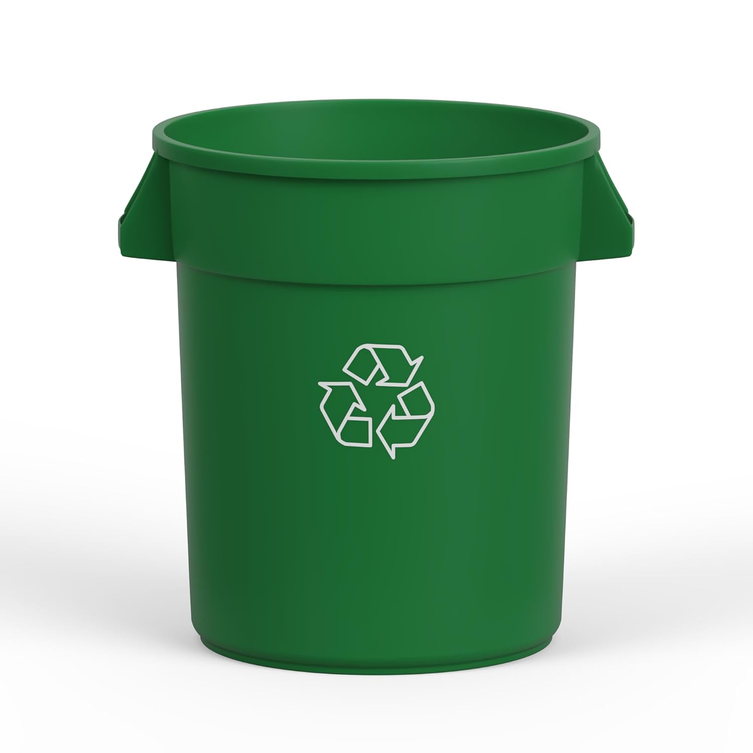 Round Commercial Trash Can. Waste Container for Home, Sidewalks, Roadside, Outdoor Multi-Purpose Can (20 Gallon, Trash Can, Green)