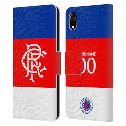 Rangers FC Coque Personnalisée iPhone XR Étui Portefeuille Cuir Away Kit 2025/26