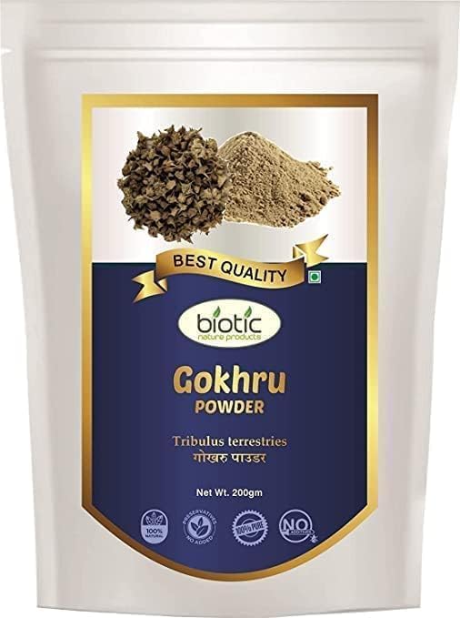 Reva, polvere naturale di Gokhru, Tribulus Terrestris, polvere di Gokshura, polvere di Gokharu, polvere di erbe di Gokhuru, 200 g