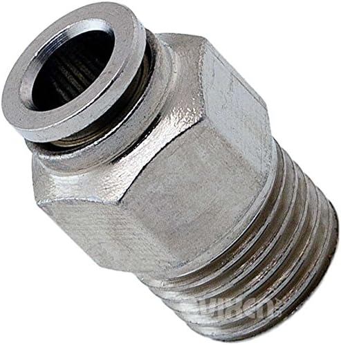 Vixen Air 1/4 NPT Male Push to Connect (PTC) Straight Pneumatic Fitting for 1/4 OD Hose VXA7141