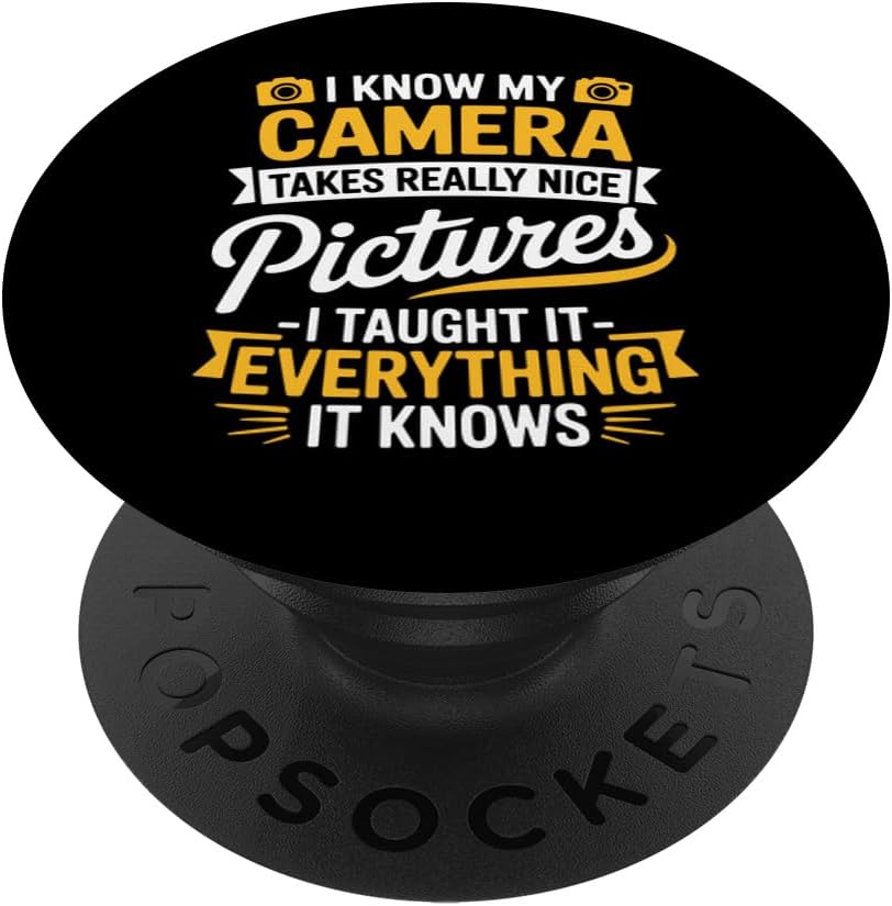 Funny Photography Art for Men Women Camera Photographer PopSockets Adhesive PopGrip