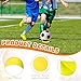 wlilupah 6 Pcs Poly Spots Markers 4 Inch Floor Spot Markers Dots for Gym Marker Poly Sports Training for Gym Floor Soccer Basketball Speed Agility Training Field Marking Equipment (Yellow)
