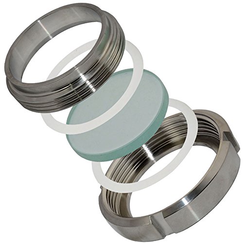 SuperWhole 76mm 3" Sanitary Sight Glass Stainless Steel SS316 Circular Viewing - Thumbnail 3