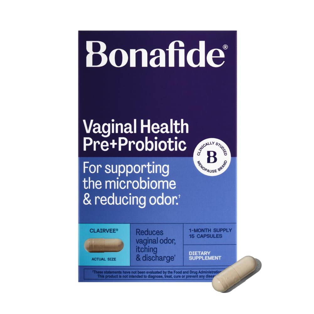 Sponsored Ad - Bonafide Clairvee Vaginal Probiotic for Relief from Odor, Itching & Discharge, 1-Month Supply (15 Capsules)